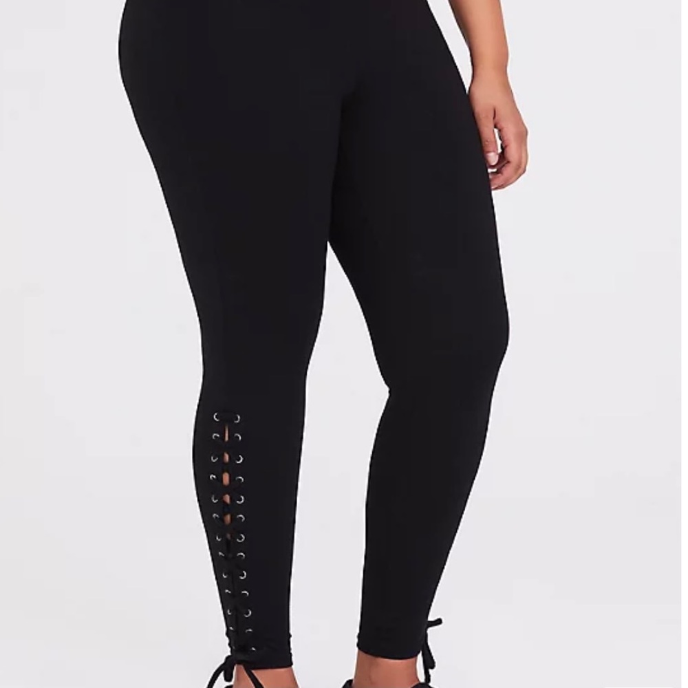 Torrid Premium Leggings with Self Tie Lace-up detail